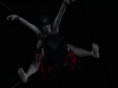 Nakime in her servitude outfit is attacked by a supreme demon until she is left without energy