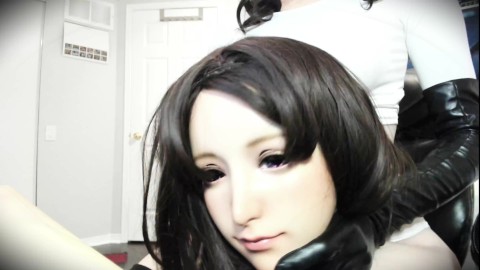 Nancy & Ely Pt3! Your rubber doll stepsister Nancy unmasks from her pretty but tight doll mask!