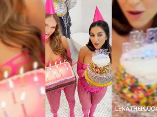 LENA THE PLUG AND SKY BRI GIVE ADAM22 A BDAY PARTY THREESOME screenshot number 2