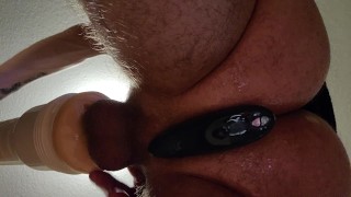 Fucking fleshlight with Prostate toy! oil everywhere 