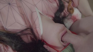 Gros cul Nezuko PAWG cosplay creampie