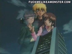 Hentai lesbians scissor fuck in passionate scene