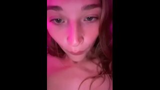 fingering my wet teen pussy and tasting it