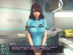 Video [Hentai game Honey Select 2 Libido]Female security guard's big tits beauty rubs her breasts and sex.