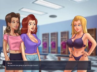redhead, brunette, hentai, big tits