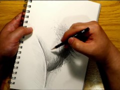 How to draw a hairy pussy