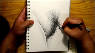 How to draw a hairy pussy