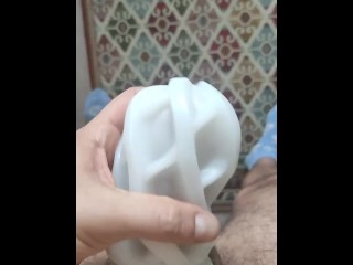 Guy with Nice Socks Fuck his Toy and Cumming inside