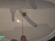 Preview 4 of Evening PISSING to the Sink Before going to Bed CloseUp POV. | 4K