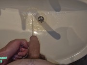 Preview 5 of Evening PISSING to the Sink Before going to Bed CloseUp POV. | 4K