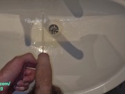 Preview 6 of Evening PISSING to the Sink Before going to Bed CloseUp POV. | 4K