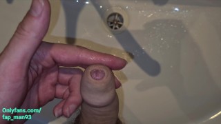 Evening PISSING to the Sink Before going to Bed CloseUp POV. | 4K