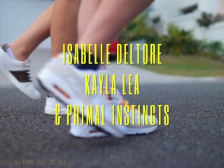 Two petite Blondes Isabelle and Kayla fuck their lucky neighbour! screenshot number 0