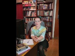 Molly Locke in Sexy Librarian Fantasy! Full video on my Only Fans.