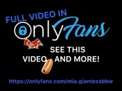 Mia giantess BBW ass slave buttcrush
