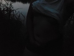 Walk naked by the lake