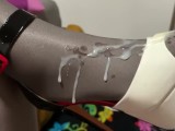 SHOEJOB platform shoes, shiny stockings, giga cumshot