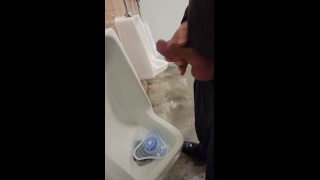 Real risky public solo show in busy vancouver park bathroom by johnholmesjunior with huge cum load