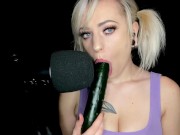 Preview 6 of Sucking On Your BIG HARD Cucumber ASMR (Arilove ASMR)