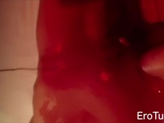 無修正。日本人 奴隷 目隠し 調教 飼育 スレンダー 女を拘束。豆ローター羞恥プレイで辱める。敏感 美少女全裸。