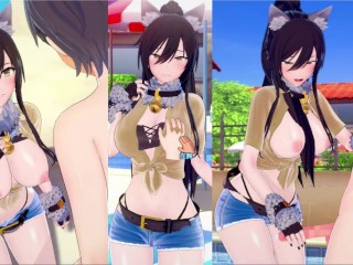 [hentai Game Koikatsu! ] Faça Sexo com Peitões Idol Master Sakuya Shirase.Vídeo 3DCG Anime Erótico.