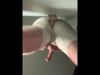 HUGE ANAL ORGASM BOUNCING BACK ON HUGE DILDO