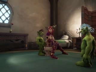 An ElfHas a_Threesome with Two Goblins_Warcraft Parody