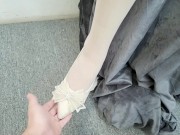 Preview 3 of i fuck my man and his doll nylon legs beautiful girl