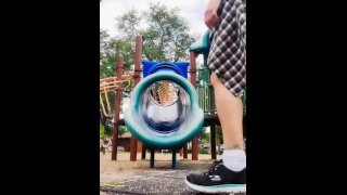 MILF plays on playground 