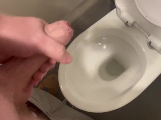 My Hard 7Inch Dick Massive Cumshot in PUBLIC Toilets