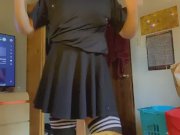 Preview 5 of Femboy dances and flashes you with soft cute uncut cock