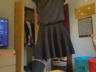 Femboy Dances and Flashes you with Soft Cute Uncut Cock