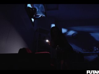 Real Life Futanari - Sexy brunette got fat cock and fuck hot readhead screenshot number 2