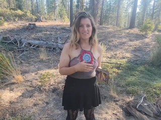 solo female, blonde, camping, exclusive