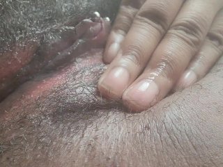 pussy cum, 60fps, hairy pussy, chubby