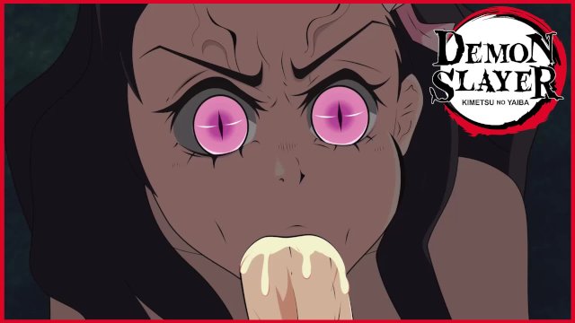 Nezuko sucks Zenitsu dick cum in mouth Demon Slayer hentai