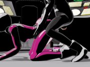 Preview 1 of Black and Pink ranger Doggystyle Anal