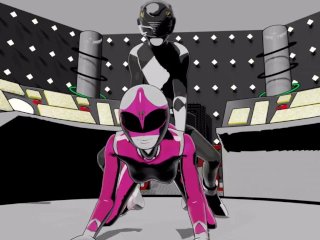 Black and Pink Ranger Doggystyle Anal