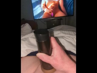 sex toys, porn videos, cum, solo male