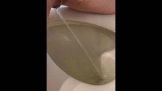 Wifey Standing And Pissing Into The Toilet