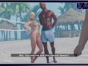 Preview 2 of Blonde I cheated on my boyfriend with a black big dick on the beach