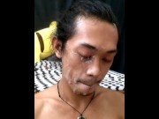 Preview 2 of Hayato cum facial, cum eating