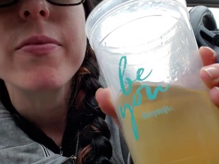 Pissing in a Cup in my Car and Tasting it