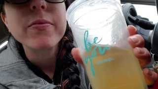 Pissing in a Cup in my Car and Tasting it