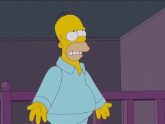 Video Marge and Homer Simpson hot fucking & facial