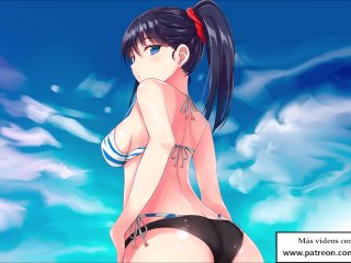 JOI HENTAI CBT En La Piscina Azotando TusHuevos aEscondidas.