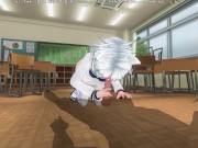 Preview 2 of 3D HENTAI Neko schoolgirl sucks teacher's cock in the classroom