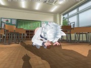 Preview 4 of 3D HENTAI Neko schoolgirl sucks teacher's cock in the classroom