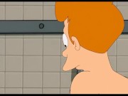 Preview 2 of Futurama - Leela & Fry & Amy threesome in bathroom - UPSCALE