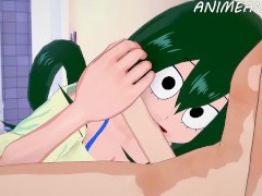 Deku Fucks Tsuyu Asui in the Toilets Until Creampie - My Hero Academia Hentai 3d Uncensored